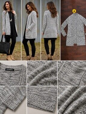 EXPRESS Gray Open-Front Cardigan Sweater 🩶